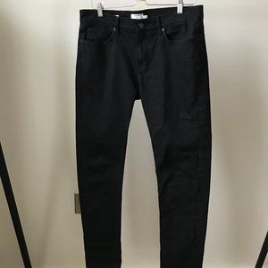 Topman Stretch Skinny Black Jeans (34R)